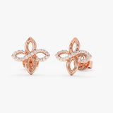 Diamond Four Leaf Clover Studs, Lavinia