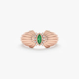Vintage Marquise Emerald Ring, Zephyra