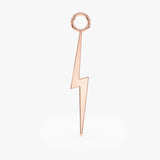 Solid Gold Lightning Bolt Earring Charm, Ysolenara