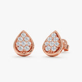 Diamond Teardrop Stud Earrings, Kenna
