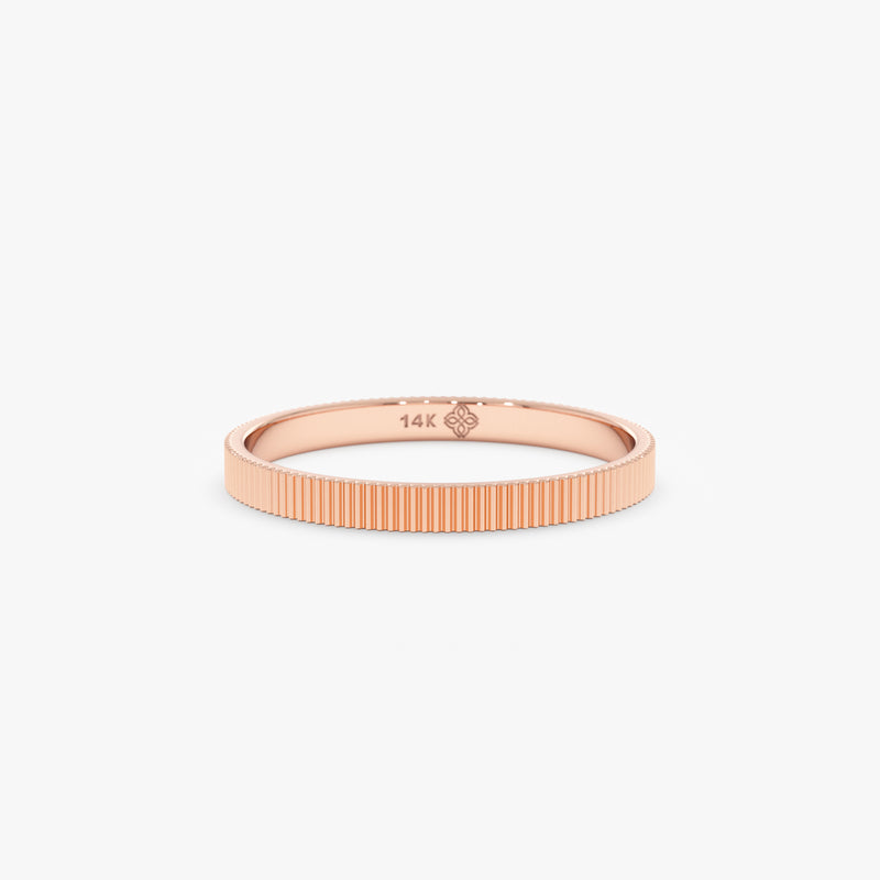 2 mm Textured Bold Wedding Band, Bonnie