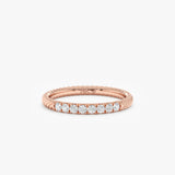 Dainty Rope Lab Grown Diamond Ring, Zelma