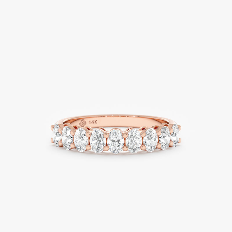 Lab Grown Oval Diamond Wedding Ring, Vesper