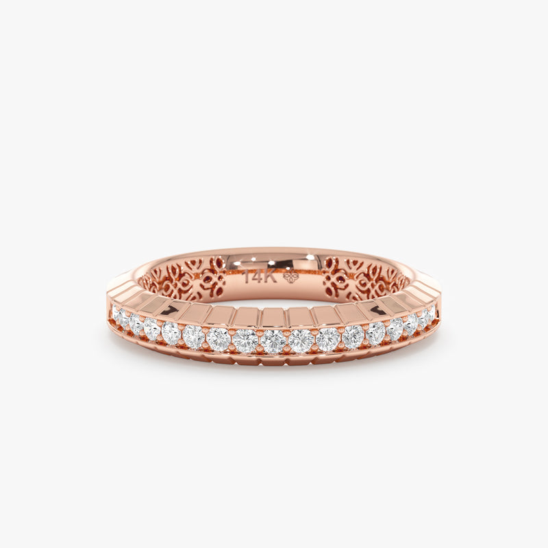 Gold Textured Stackable Ring, Zynna