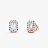 Emerald Cut Lab Grown Diamond Earrings, Altheira