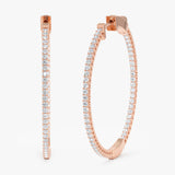 35 mm Inside-Out Natural Diamond Hoops, Kylee