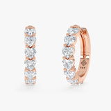2 ctw Heart Shape Lab-Grown Diamond Hoop, Seraphina