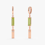 Natural Peridot Drop Earrings, Elaraya