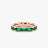 Channel Set Baguette Emerald Ring, Amoret