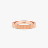 3 mm Textured Bold Wedding Band, Bonnie