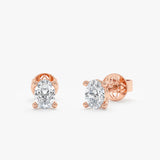 Oval Lab Grown Diamond Stud, Ravessia