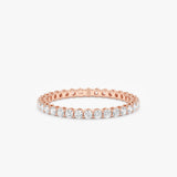 Lab Grown Diamond Prong Set Eternity Ring - 2 mm, Soraya