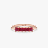 Princess Cut Ruby Ring, Lyriavelle