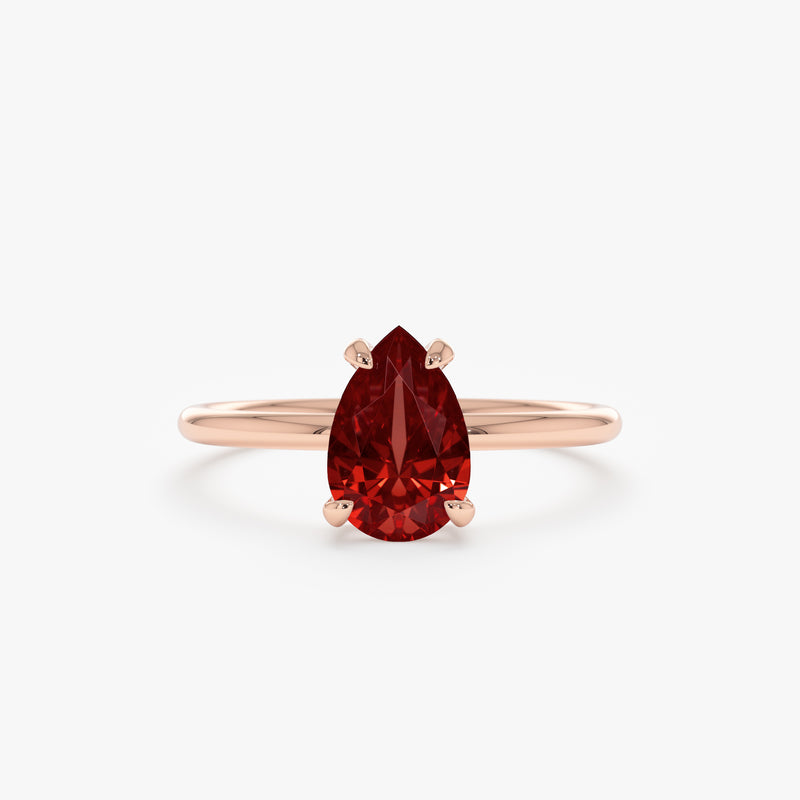 Natural Garnet Engagement Ring, Orelina