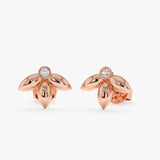 Gold Leaf Stud Earrings, Alarice