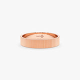 4 mm Textured Bold Wedding Band, Bonnie