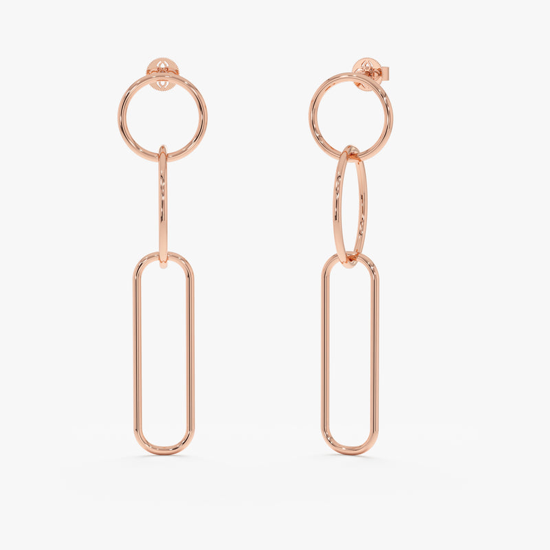 Gold Link Dangle Earrings, Nyssia