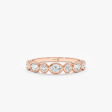 Oval & Round Lab Grown Diamond Wedding Band, Thalassa