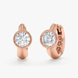 Large Lab Grown Diamond Mini Hoops, Selyra