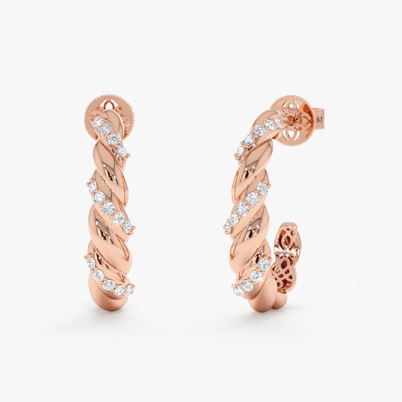 Twisted Diamond Hoops, Jihyun