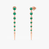 Graduated Emerald Dangle Earrings, Cerelia