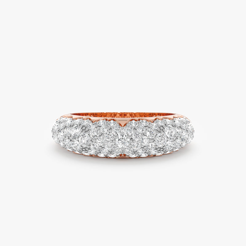 Dome Pavé Lab Grown Diamond Ring, Quilla