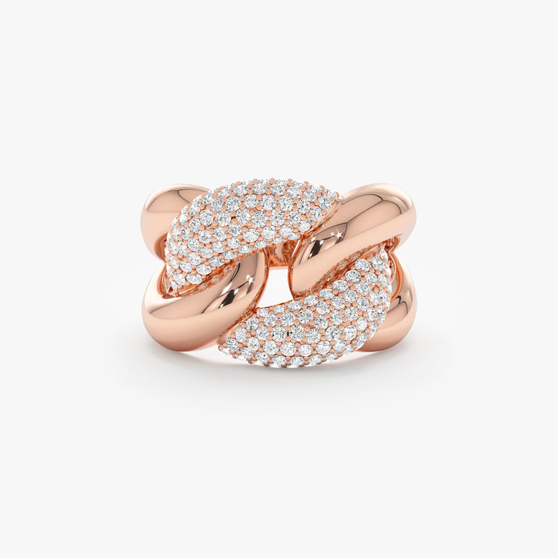 Diamond Statement Ring in Rose Gold