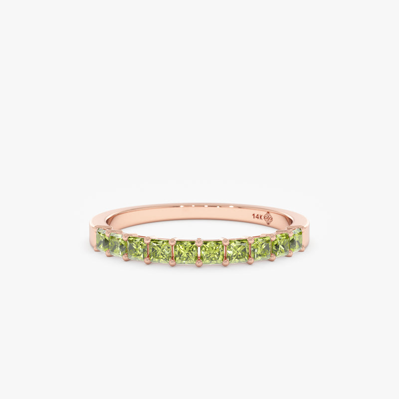 Princess-cut Peridot Ring, Cyra