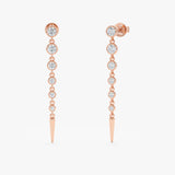 Graduated Lab Grown Diamond Dangle Earrings, Cerelia
