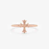 Solid Gold Cross Ring, Zyra