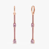 Rhodolite Drop Earrings, Diantha