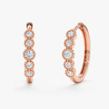 minimalist design dainty diamond petite earrings