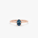 Blue Topaz Engagement Ring, Skyla