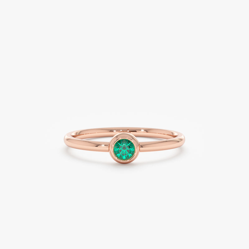 Dainty Gold Emerald Ring, Frances