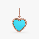 Turquoise Heart Charm, Nirelle