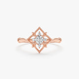 Clover Diamond Stacking Ring, Mere