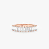 Half Eternity Diamond Band, Baguette Ring, Delphine
