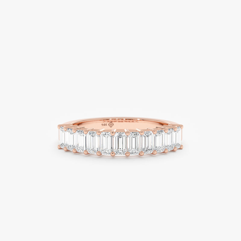 Half Eternity Diamond Band, Baguette Ring, Delphine