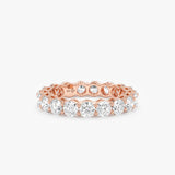 Lab Grown Diamond Prong Set Eternity Ring - 3.4 mm, Soraya