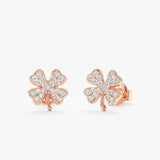 Pave Clover Diamond Earrings, Sura