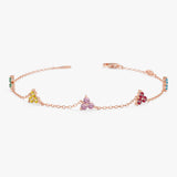 Rainbow Sapphire Station Bracelet, Orinthiel