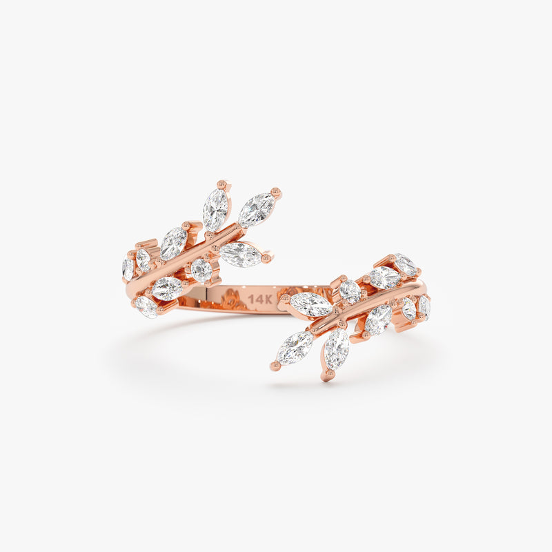 rose gold open cuff ring