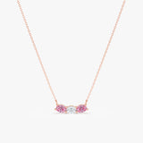 Oval Three Stone Sapphire Necklace, Zelindra