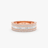 rose gold wide diamond ring