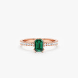 rose gold teal promise ring