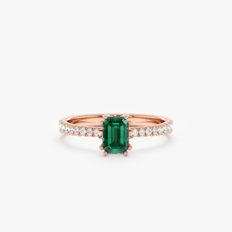 rose gold teal promise ring