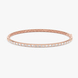 Lab Grown Baguette Diamond Bangle, Siora