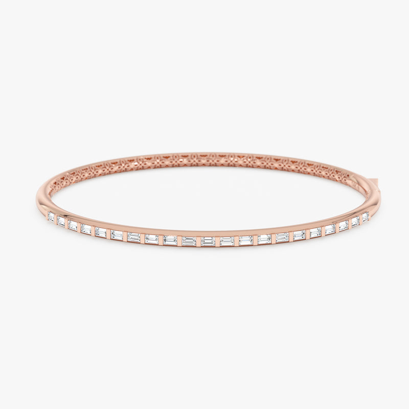 Lab Grown Baguette Diamond Bangle, Siora