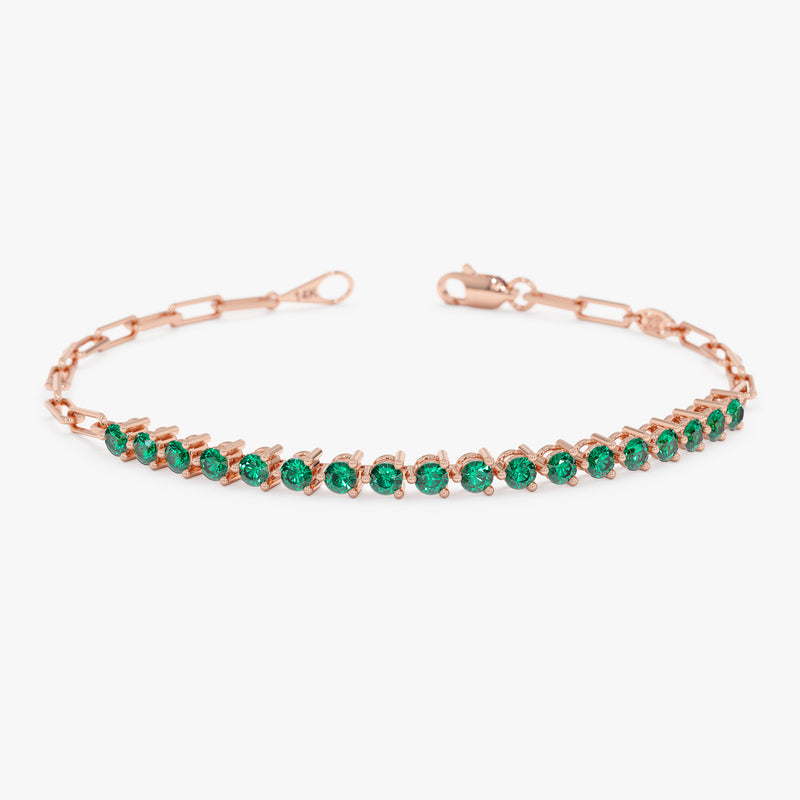 Lab Grown Emerald Bracelet, Velastra