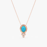 Oval Turquoise Gemstone Necklace, Calithea